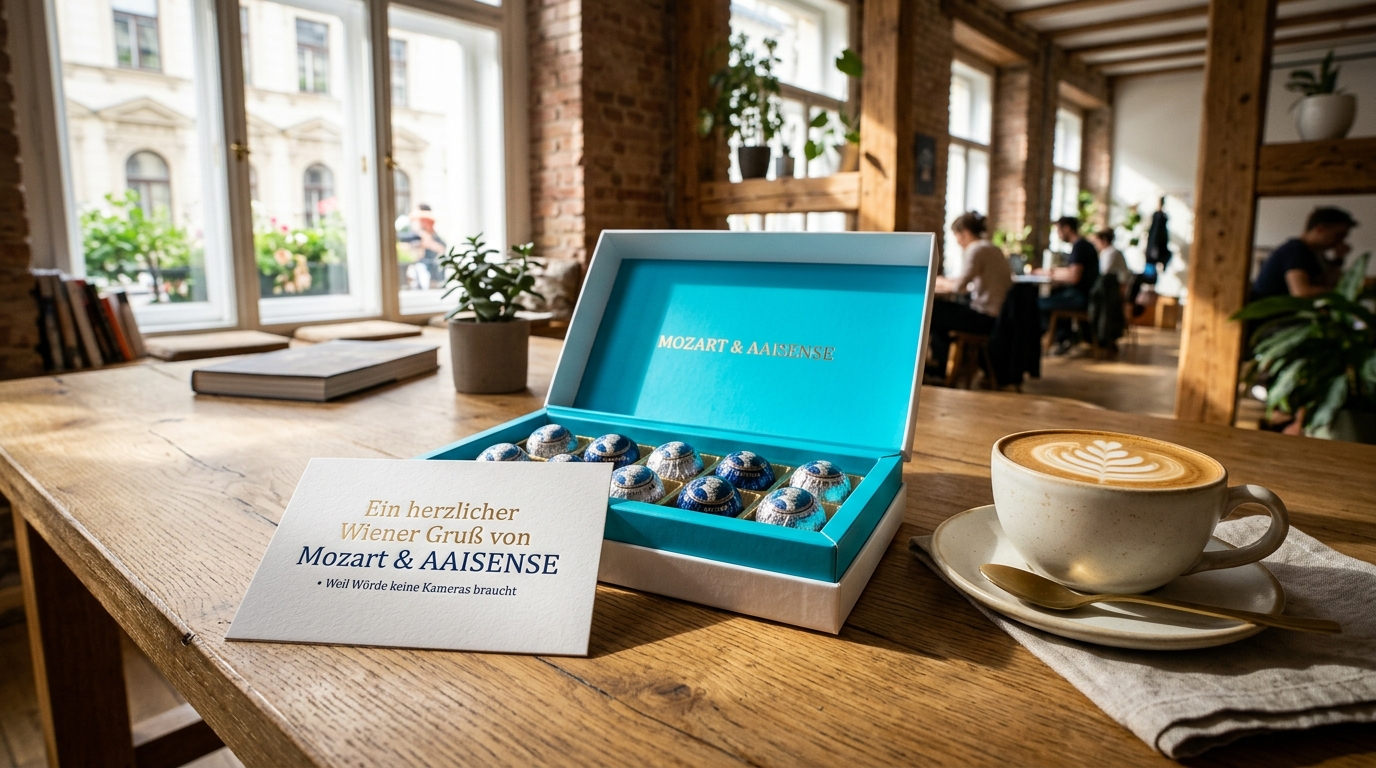 Wiener Mozartkugeln Gruß im Impact Hub
