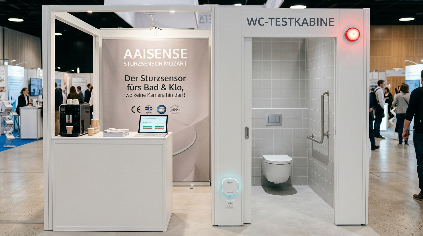 Messestand mit WC-Testkabine